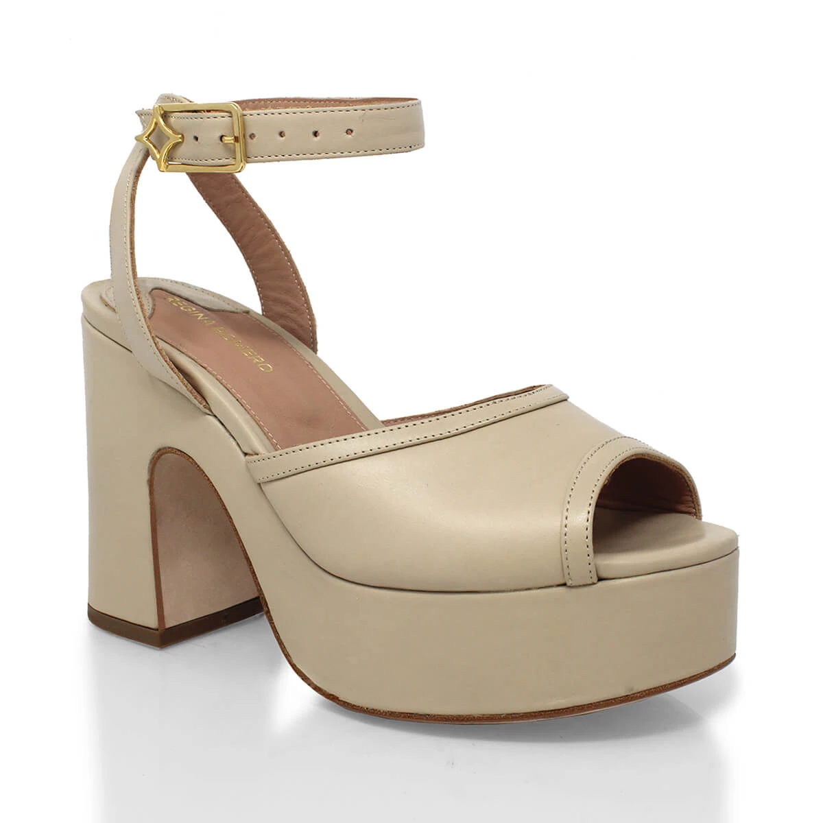 OLIMPIA 100 - Beige Regina Romero Zapato Sandalia Plataforma Tacon Alto Para Dama En Piel 5 OLIMPIA 100 - Beige Regina Romero Zapato Sandalia Plataforma Tacon Alto Para Dama En Piel - Imagen 5