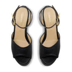 OLIMPIA 100 - Negro Regina Romero Zapato Sandalia Plataforma Tacon Alto Para Dama En Piel -Reginaromero Tienda de ventas Regina Romero sandalia plataforma Olimpia negro piel 2