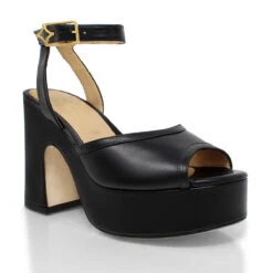 OLIMPIA 100 - Negro Regina Romero Zapato Sandalia Plataforma Tacon Alto Para Dama En Piel -Reginaromero Tienda de ventas Regina Romero sandalia plataforma Olimpia negro piel 3