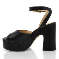 OLIMPIA 100 - Negro Regina Romero Zapato Sandalia Plataforma Tacon Alto Para Dama En Piel -Reginaromero Tienda de ventas Regina Romero sandalia plataforma Olimpia negro piel 4