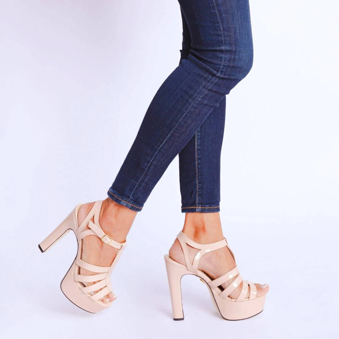 ROMI 135 - Rosa Cuarzo Regina Romero Zapato Sandalia Plataforma Tacon Alto Para Dama En Piel 1 ROMI 135 - Rosa Cuarzo Regina Romero Zapato Sandalia Plataforma Tacon Alto Para Dama En Piel