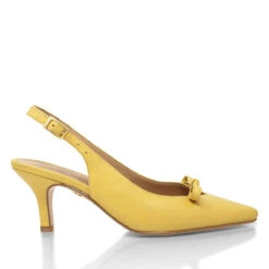 ANAHI 60 - Amarillo Regina Romero Zapato Sandalia Zapatilla Tacon Bajo Para Dama En Piel