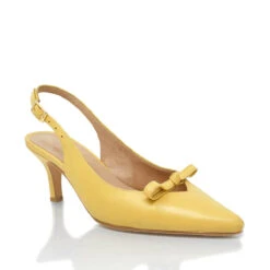 ANAHI 60 - Amarillo Regina Romero Zapato Sandalia Zapatilla Tacon Bajo Para Dama En Piel -Reginaromero Tienda de ventas Regina Romero sandalia zapatilla Anahi amarillo piel 3