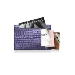 BLISS - Amatista Regina Romero Accesorio Tarjetero Para Dama En Piel -Reginaromero Tienda de ventas Regina Romero tarjetero Bliss amatista piel 4