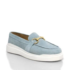 JUDY FLOW - Azul Claro Regina Romero Zapato Tenis Urbano Sport Para Dama En Piel -Reginaromero Tienda de ventas Regina Romero tenis urbano Judy flow ante azul 3