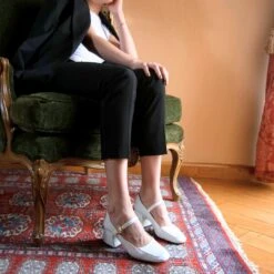 MATI 50 - Charol Blanco Regina Romero Zapato Zapatilla Tacon Bajo Para Dama En Piel 8 MATI 50 - Charol Blanco Regina Romero Zapato Zapatilla Tacon Bajo Para Dama En Piel -Reginaromero Tienda de ventas Regina Romero zaatilla Mati charol blanco 12