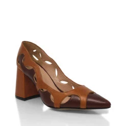 AURORA 75 - Cafe Regina Romero Zapato Zapatilla Tacon Alto Para Dama En Piel -Reginaromero Tienda de ventas Regina Romero zapatilla Aurora cafe piel 3