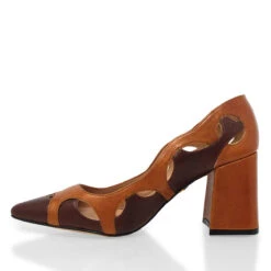 AURORA 75 - Cafe Regina Romero Zapato Zapatilla Tacon Alto Para Dama En Piel -Reginaromero Tienda de ventas Regina Romero zapatilla Aurora cafe piel 4