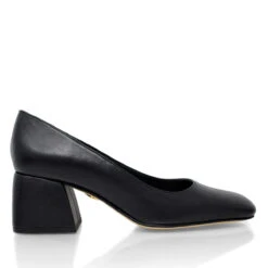 FIBI 40 - Negro Regina Romero Zapato Zapatilla Tacon Bajo Para Dama En Piel