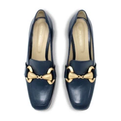 GRETA 40 - Azul Marino Regina Romero Zapato Zapatilla Tacon Bajo Para Dama En Piel -Reginaromero Tienda de ventas Regina Romero zapatilla Greta marino piel 2