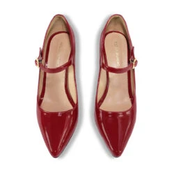 MARY JANE 75 - Charol Cherry Regina Romero Zapato Zapatilla Tacon Alto Para Dama En Piel -Reginaromero Tienda de ventas Regina Romero zapatilla Mary Jane charol cherry Redit 2