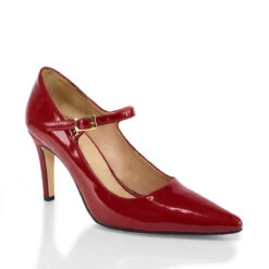 MARY JANE 75 - Charol Cherry Regina Romero Zapato Zapatilla Tacon Alto Para Dama En Piel -Reginaromero Tienda de ventas Regina Romero zapatilla Mary Jane charol cherry Redit 3