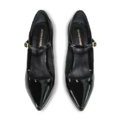 MARY JANE 75 - Charol Negro Regina Romero Zapato Zapatilla Tacon Alto Para Dama En Piel -Reginaromero Tienda de ventas Regina Romero zapatilla Mary Jane charol negro Redit 2