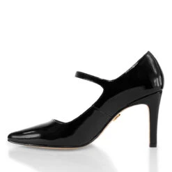 MARY JANE 75 - Charol Negro Regina Romero Zapato Zapatilla Tacon Alto Para Dama En Piel -Reginaromero Tienda de ventas Regina Romero zapatilla Mary Jane charol negro Redit 4