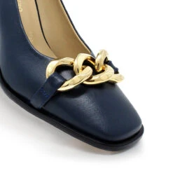 CASSIE 75 - Azul Marino Regina Romero Zapato Zapatilla Tacon Alto Para Dama En Piel -Reginaromero Tienda de ventas Regina Romero zapatilla New Cassie marino piel 6