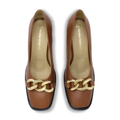 CASSIE 75 - Tan Regina Romero Zapato Zapatilla Tacon Alto Para Dama En Piel -Reginaromero Tienda de ventas Regina Romero zapatilla New Cassie tan piel 2