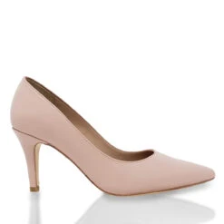 REGINA PUMP 75 - Rosa Antiguo Regina Romero Zapato Zapatilla Tacon Alto Para Dama En Piel