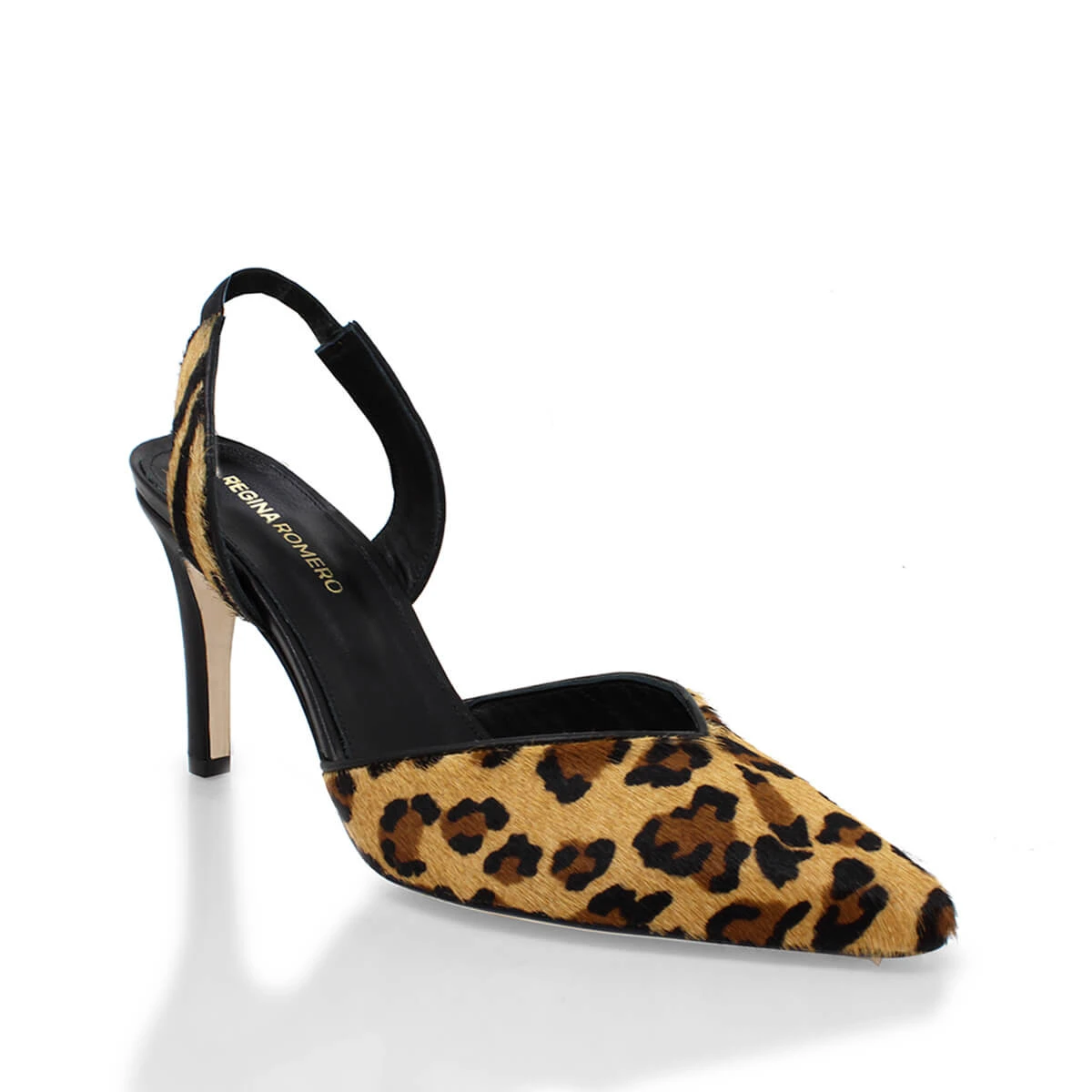 ROSANGEL 85 - Beige Print Y Negro Regina Romero Zapato Sandalia Zapatilla Tacon Alto Para Dama En Piel 4 ROSANGEL 85 - Beige Print Y Negro Regina Romero Zapato Sandalia Zapatilla Tacon Alto Para Dama En Piel - Imagen 4