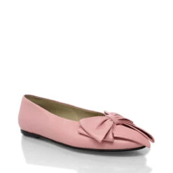 LULU - Rosa Claro Regina Romero Zapato Flat Balerina De Piso Para Dama En Piel -Reginaromero Tienda de ventas Regina Romero zapatilla flat Lulu rosa claro piel 3