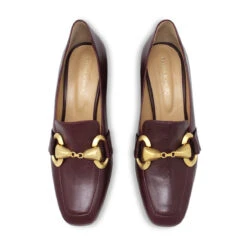 GRETA 40 - Vino Regina Romero Zapato Zapatilla Tacon Bajo Para Dama En Piel -Reginaromero Tienda de ventas Regina Romero zapatilla mocasin Greta vino piel 2