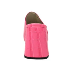 DENISE 80 - Rosa Regina Romero Zapato Zapatilla Tacon Alto Para Dama En Piel -Reginaromero Tienda de ventas Regina Romero zapatilla mule Denisse croco rosa piel 6