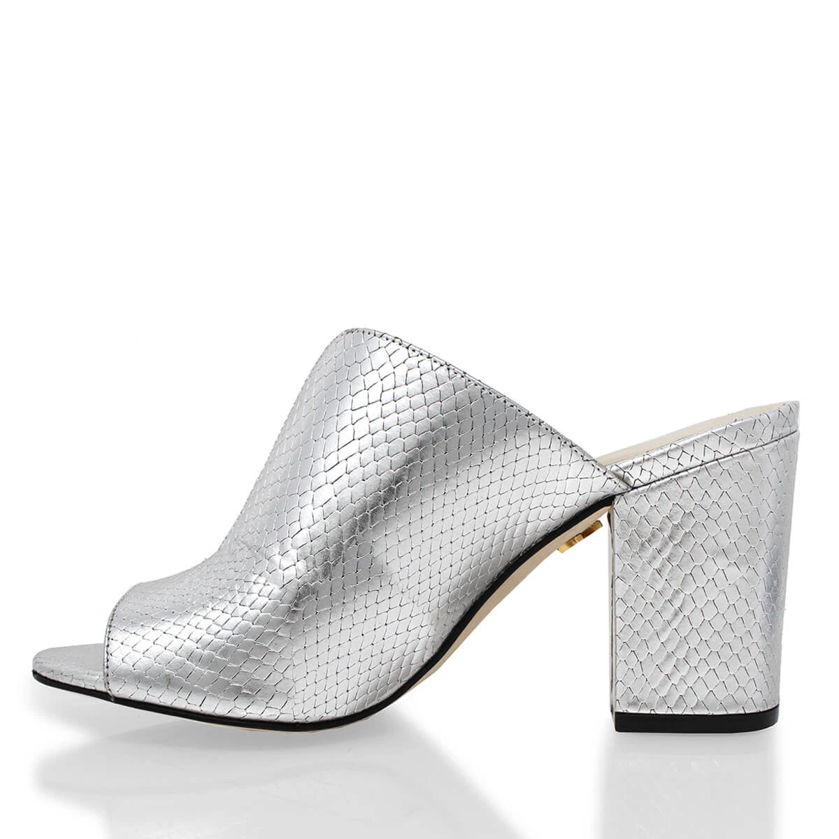 PELTZ 75 - Plata Regina Romero Zapato Sandalia Zapatilla Tacon Alto Para Dama En Piel 7 PELTZ 75 - Plata Regina Romero Zapato Sandalia Zapatilla Tacon Alto Para Dama En Piel - Imagen 7