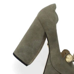 ROXANNE 135 - Ante Verde Regina Romero Zapato Plataforma Tacon Alto Para Dama En Piel -Reginaromero Tienda de ventas Regina Romero zapatilla plataforma Roxanne ante sage piel 5