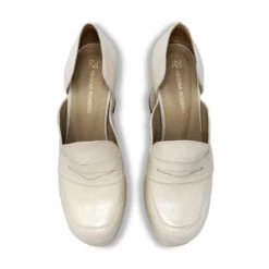 JOY 95 - Blanco Regina Romero Zapato Zapatilla Tacon Alto Para Dama En Piel -Reginaromero Tienda de ventas Regina Romero zapatilla plataforma mocasin Joy blanco piel 2