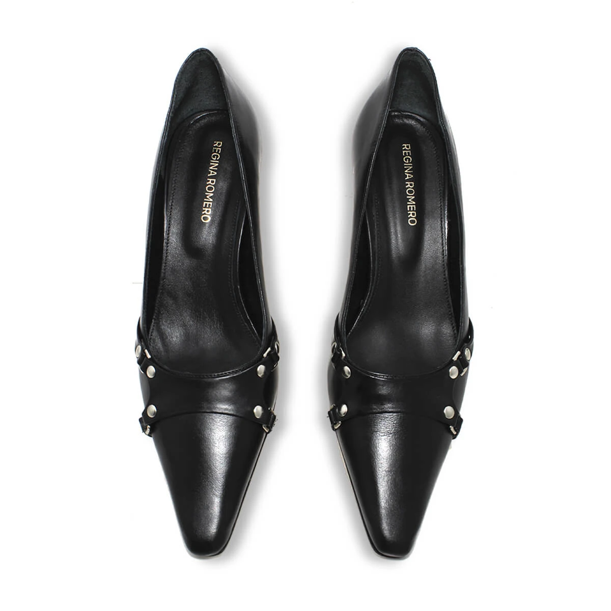 1993 - Negro Regina Romero Zapato Zapatilla Tacon Bajo Para Dama En Piel 7 1993 - Negro Regina Romero Zapato Zapatilla Tacon Bajo Para Dama En Piel - Imagen 7