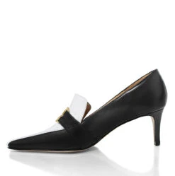 LONDON 60 - Negro Y Blanco Regina Romero Zapato Zapatilla Tacon Bajo Para Dama En Piel -Reginaromero Tienda de ventas Regina Romero zapatilla pump London negro blanco piel 4 68838b4b 0620 4eca b4ea b3b72add62a6