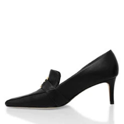 LONDON 60 - Negro Regina Romero Zapato Zapatilla Tacon Bajo Para Dama En Piel -Reginaromero Tienda de ventas Regina Romero zapatilla pump London negro piel 4