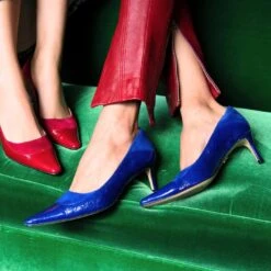 RICCARDI 60 - Azul Regina Romero Zapato Zapatilla Tacon Bajo Para Dama En Piel 12 RICCARDI 60 - Azul Regina Romero Zapato Zapatilla Tacon Bajo Para Dama En Piel -Reginaromero Tienda de ventas Regina Romero zapatilla pump Riccardi azul piel 13