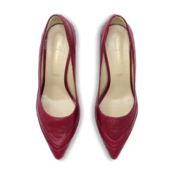 ROUS 75 - Lipstick Rosa Regina Romero Zapato Zapatilla Tacon Alto Para Dama En Piel -Reginaromero Tienda de ventas Regina Romero zapatilla pump Rous charol rosa 2