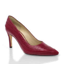 ROUS 75 - Lipstick Rosa Regina Romero Zapato Zapatilla Tacon Alto Para Dama En Piel -Reginaromero Tienda de ventas Regina Romero zapatilla pump Rous charol rosa 3