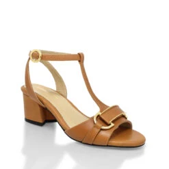 ARIZONA 55 - Miel Regina Romero Zapato Sandalia Zapatilla Tacon Bajo Para Dama En Piel -Reginaromero Tienda de ventas Regina Romero zapatilla sandalia Arizona miel piel 3