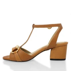 ARIZONA 55 - Miel Regina Romero Zapato Sandalia Zapatilla Tacon Bajo Para Dama En Piel -Reginaromero Tienda de ventas Regina Romero zapatilla sandalia Arizona miel piel 4