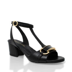 ARIZONA 55 - Negro Regina Romero Zapato Sandalia Zapatilla Tacon Bajo Para Dama En Piel -Reginaromero Tienda de ventas Regina Romero zapatilla sandalia Arizona negro piel 3