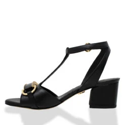 ARIZONA 55 - Negro Regina Romero Zapato Sandalia Zapatilla Tacon Bajo Para Dama En Piel -Reginaromero Tienda de ventas Regina Romero zapatilla sandalia Arizona negro piel 4