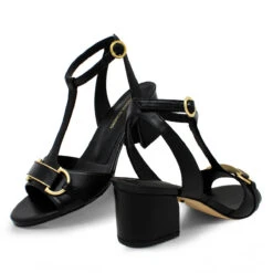 ARIZONA 55 - Negro Regina Romero Zapato Sandalia Zapatilla Tacon Bajo Para Dama En Piel -Reginaromero Tienda de ventas Regina Romero zapatilla sandalia Arizona negro piel 7