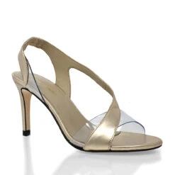 AXEL 85 - Champagne Regina Romero Zapato Sandalia Zapatilla Tacon Alto Para Dama En Piel -Reginaromero Tienda de ventas Regina Romero zapatilla sandalia Axel champagne piel 3