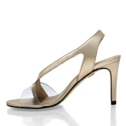 AXEL 85 - Champagne Regina Romero Zapato Sandalia Zapatilla Tacon Alto Para Dama En Piel -Reginaromero Tienda de ventas Regina Romero zapatilla sandalia Axel champagne piel 4