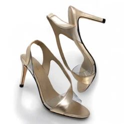 AXEL 85 - Champagne Regina Romero Zapato Sandalia Zapatilla Tacon Alto Para Dama En Piel -Reginaromero Tienda de ventas Regina Romero zapatilla sandalia Axel champagne piel 7