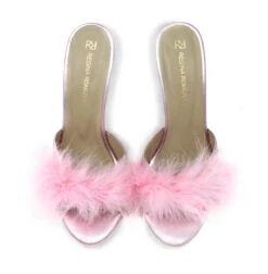 BARBIE 85 - Rosa Metalico Regina Romero Zapato Sandalia Zapatilla Tacon Alto Para Dama En Piel -Reginaromero Tienda de ventas Regina Romero zapatilla sandalia Barbie rosa metalico piel 2