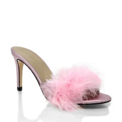 BARBIE 85 - Rosa Metalico Regina Romero Zapato Sandalia Zapatilla Tacon Alto Para Dama En Piel -Reginaromero Tienda de ventas Regina Romero zapatilla sandalia Barbie rosa metalico piel 3