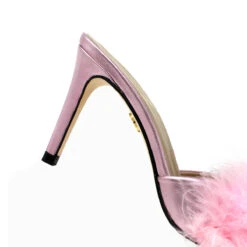 BARBIE 85 - Rosa Metalico Regina Romero Zapato Sandalia Zapatilla Tacon Alto Para Dama En Piel -Reginaromero Tienda de ventas Regina Romero zapatilla sandalia Barbie rosa metalico piel 5