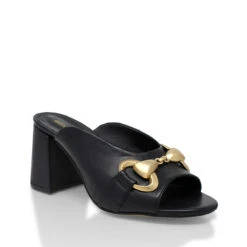 BASS 75 - Negro Regina Romero Zapato Sandalia Zapatilla Tacon Alto Para Dama En Piel -Reginaromero Tienda de ventas Regina Romero zapatilla sandalia Bass negro piel 3