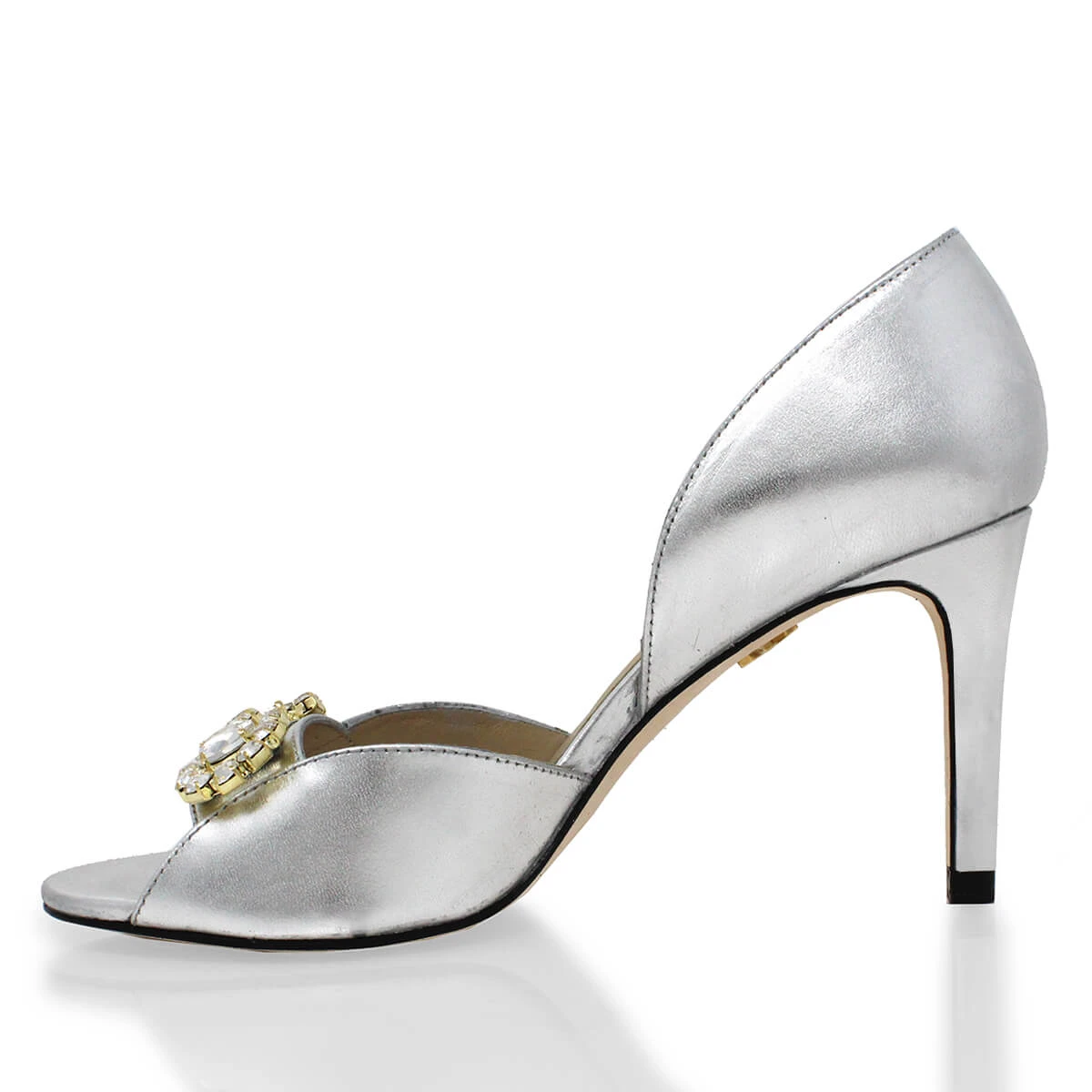 BELLINI 85 - Plata Regina Romero Zapato Sandalia Zapatilla Tacon Alto Para Dama En Piel 7 BELLINI 85 - Plata Regina Romero Zapato Sandalia Zapatilla Tacon Alto Para Dama En Piel - Imagen 7