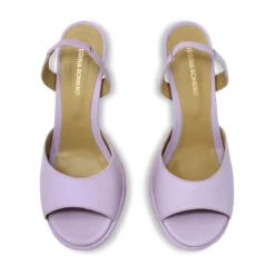 DAVINA 85 - Lila Regina Romero Zapato Zapatilla Tacon Alto Para Dama En Piel -Reginaromero Tienda de ventas Regina Romero zapatilla sandalia Davina lila piel BN 2