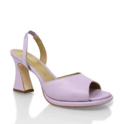 DAVINA 85 - Lila Regina Romero Zapato Zapatilla Tacon Alto Para Dama En Piel -Reginaromero Tienda de ventas Regina Romero zapatilla sandalia Davina lila piel BN 3