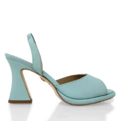 DAVINA 85 - Aqua Regina Romero Zapato Zapatilla Tacon Alto Para Dama En Piel